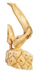Resin Statue Yoga Guru in Sarvangasana Halasana Leg Up Stretch Exercise Pose: Stone Finish Decor Gift (11787A)