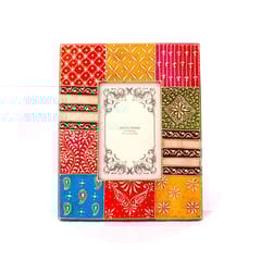 Painted & embossed wooden photo frame "Riot" pf53
