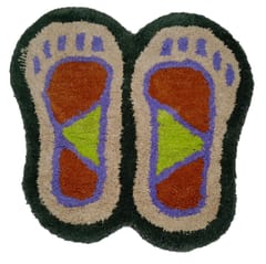 Foot Print Door Mat Light brown color (dmt02b)