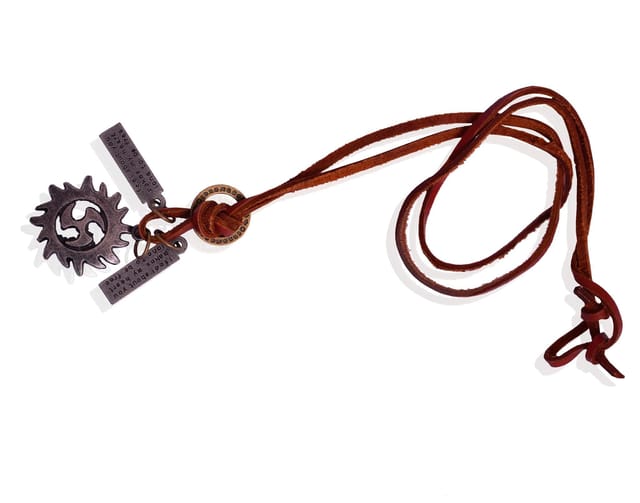 Necklace Chain "Lonely Lover": Unique Pendant With Adjustable Cotton Cord (30058)