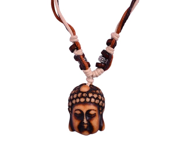 Necklace Chain "Forever Buddha": Unique Pendant With Adjustable Cotton Cord (30051)