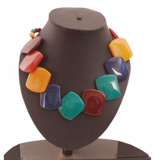 Funky Necklace 'Carnival' With Colorful Beads For Women (30128)