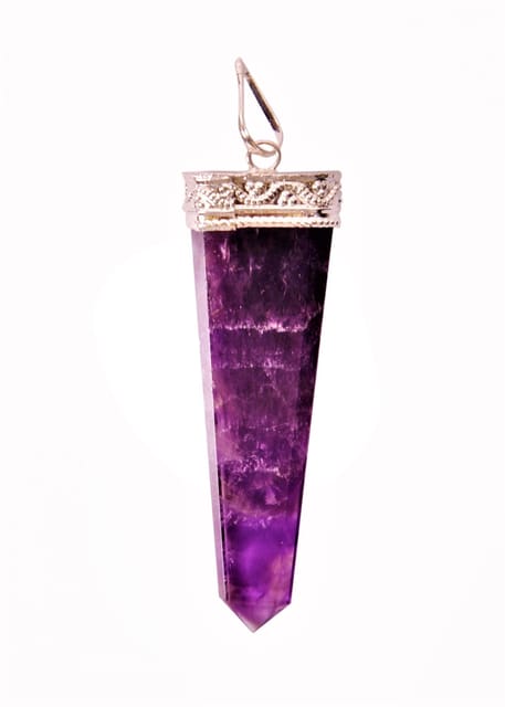 Amethyst Pendant: Reiki Energized Natural Crystals, Good Luck Healing Charm (11332)