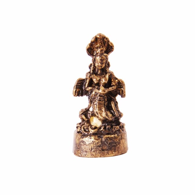 Rare Miniature Statue Nag Kanya in Sitting Posture; Unique Collectible Gift (11416)