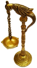Peacock Oil Lamp: Hanging 5-Diya Deepam (11577)