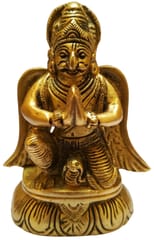 Brass Statue Garuda (Tarkshya or?Vynateya): King of Birds & Mount of Lord Vishnu (11574)