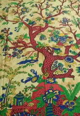 Cotton Bed Cover Wall Throw 'Tree Of Life': Psychedelic Boho Print Sheet (20022)