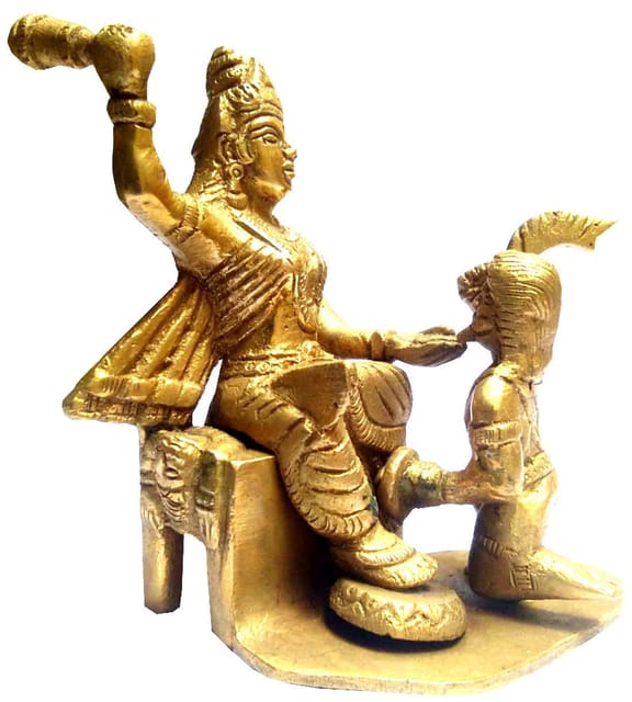 Rare Brass Idol Bagalmukhi Devi Pitambari Mata(11993)
