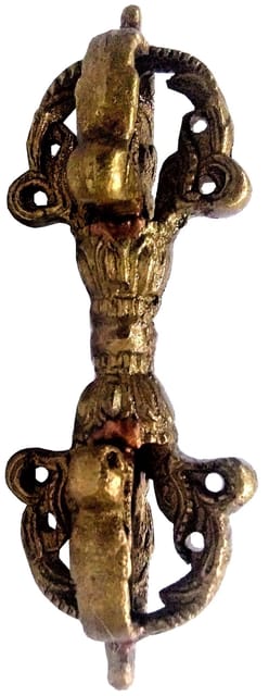 Brass Bell Metal Vajra (Dorje or Thunderbolt): Buddhist Tibetan Prayer Meditation Device, 3.5 inches (11972)