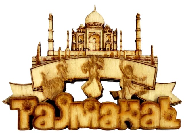 Wooden Fridge Magnet: Indian Heritage Taj Mahal (11667A)