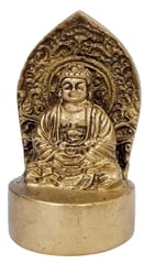 Brass Idol Dhyana Buddha: Collectible Statue For Meditation Or Display (12647)