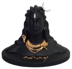 Resin Idol Adiyogi Shiva Shankara: Home Temple Or Car Dashboard Statue (12491A)