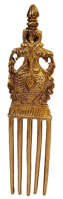 Brass Wall Decor Accent Figurine: Dancing Peacocks Statue (12649B)