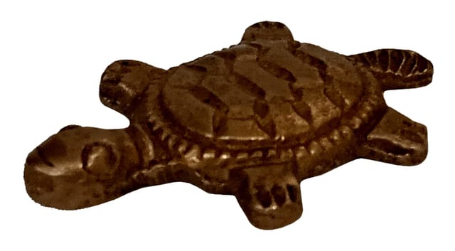 Brass Statue Tortoise Turtle: Small Figurine With Magic Numbers Lo Shu Square Nine Halls Diagram (10985A)