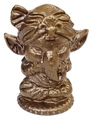 Rare Miniature Brass Idol Bala Ganesha: Collectible Statue With Fine Workmanship (12698F)