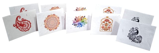 Plantable Seed Paper Gift Cards 'Indian Icons': Pack Of 10 Eco Friendly Bio-degradable Cards, Small (12693A)