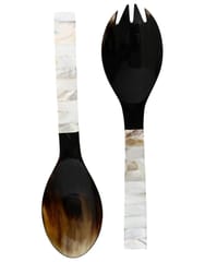Mother of Pearl Acrylic Wooden Serving Set (10034)