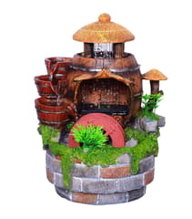 Water Fountain "Waterfall On My Farm" with Rolling Water-wheel For Home D?or (10499)