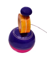 Wooden Spinning top with string, Set of 2  (10658)