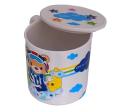 Children's Mug With Lid Cover: For Kids In High Quality Plastic Bananas in Pyjamas (10723f)