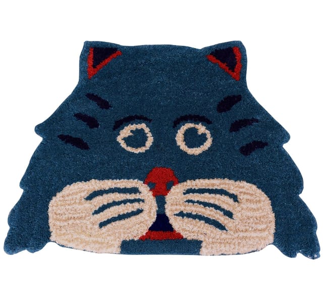 Door Mat Kitty Cat Shape: Thick, Soft, Non-skid Floor Carpet Rug 10747a