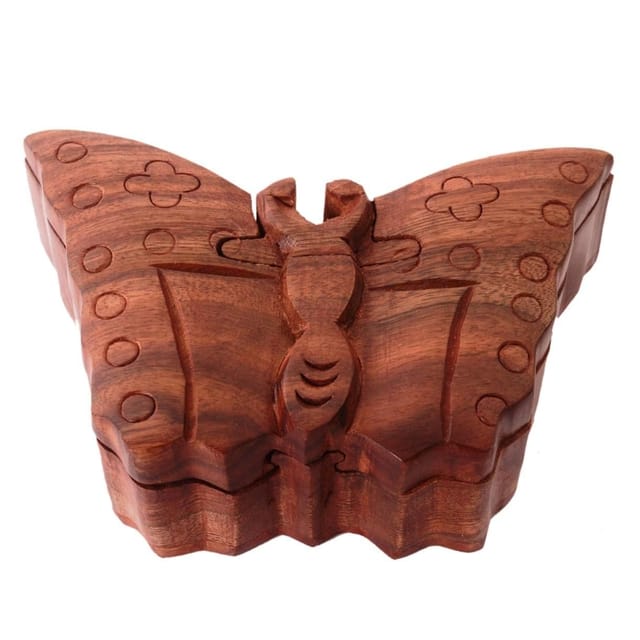 Magic Wooden Puzzle Box 'Butterfly': Handmade Mystery Keepsake Box Game Gift (11060)