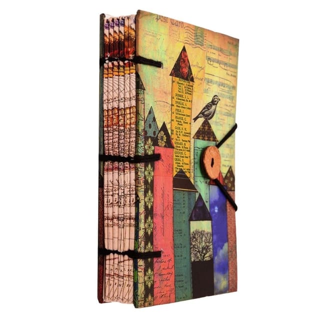 Vintage Diary / Journal / Notebook 'Urban Jungle': Naturally Treated Paper  In Digital Print Hard Cover With