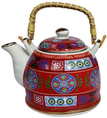 Ceramic Fire Kettle 'Slow Dance': 850 ml Tea Pot with Steel Strainer (11469)