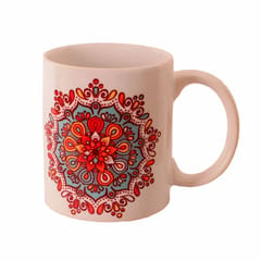 Ceramic Mug With Indian Rangoli Pattern, Ethnic Gift for Birthday, Anniversary (11443)