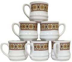 Ceramic Mug Set 'Traditions': Set Of 6 Tea Coffee Cups (12675B)