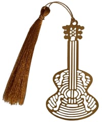 Brass Bookmark 'Melody Guitar': Use With Books Or As Decorative Car Or Wall Hanging (12181D)