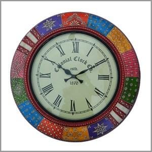 Painted wooden colonial clock MPR156A2d