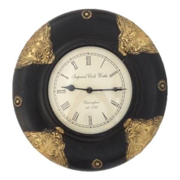 Vintage brass ornated clock clock20