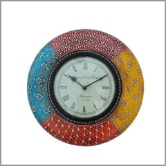 Wooden painted colonial colors clock MPR156A4h