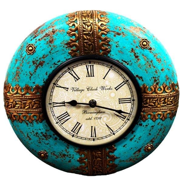 Handpainted Vintage wall clock for living room 12X12 inch (clock90c)