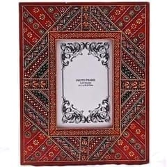 Painted and embossed photo frame "Traditional Red" pf06