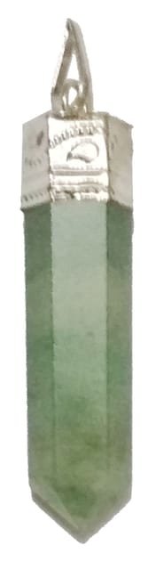 Green Aventurine Needle Pendant: Energized Natural Crystal, Healing Stone Chakra Necklace (11675)