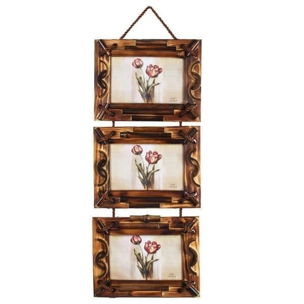 Designer Wooden Brown Collage photo frame "Family moments" (pf57)