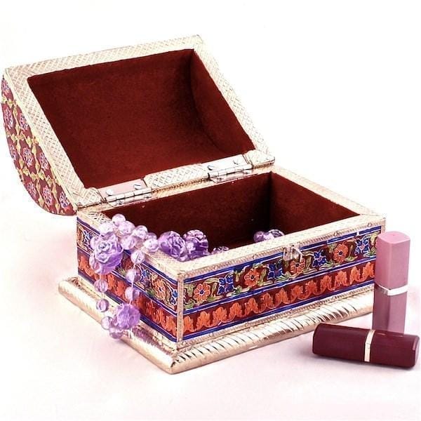 Meenakari jewellery box "Garden"