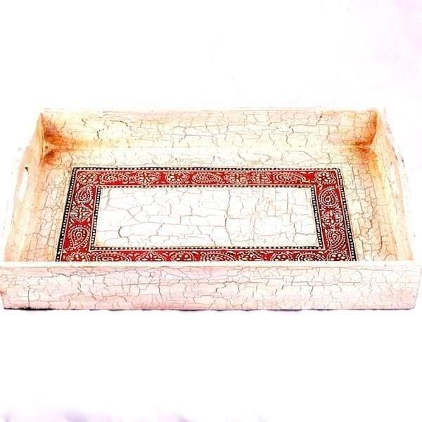 Crackle Finish Wooden Tray mpr312a1