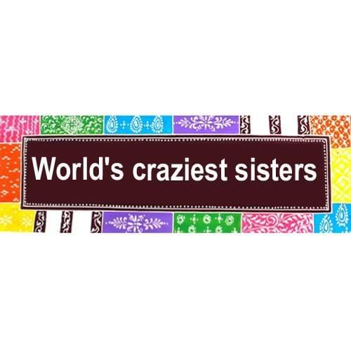 Painted Wooden wall art "World's Craziest Sisters"