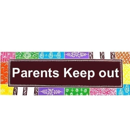 Painted Wooden wall art "Parents Keep Out"
