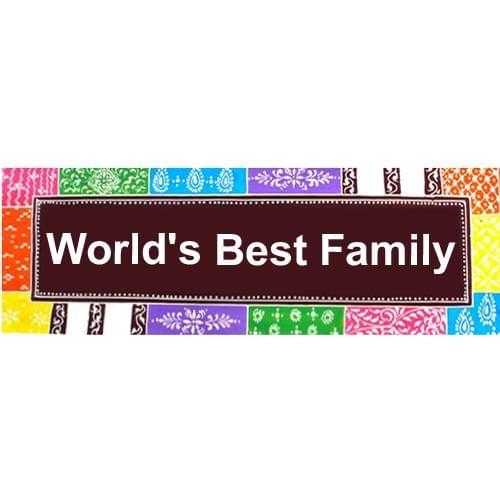Painted Wooden wall art "World's Best Family"