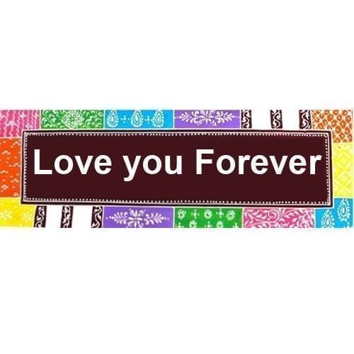 Painted Wooden wall art "Love you Forever"