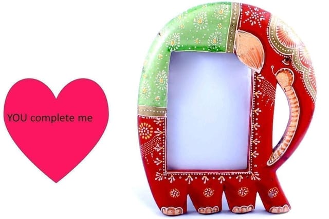 Anniversary gift: Personalised photo frame, Anniversary card "YOU complete me"