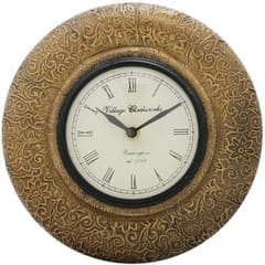 Brass sheet covered Analog Wall Clock clock30c