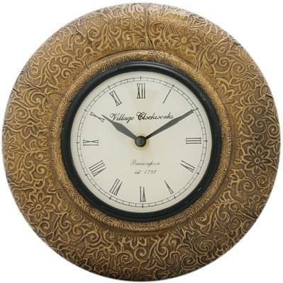 Brass sheet covered Analog Wall Clock clock30c