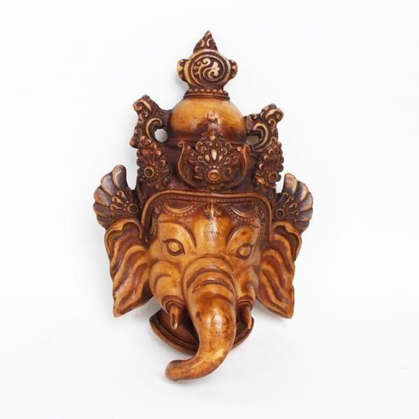 Lord Ganesha Showpiece - 14 cm (Polyresin, Brown)