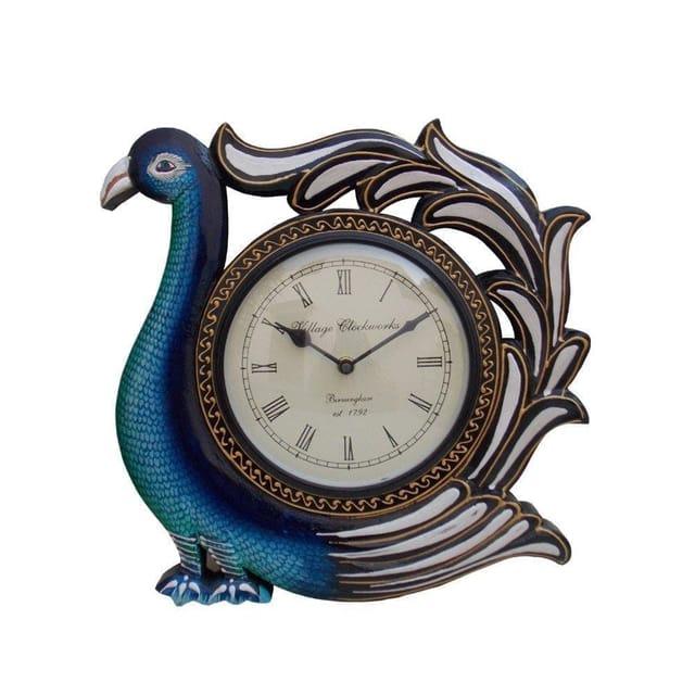 Peacock wall clock for living room 12X12 inch (clock91c)