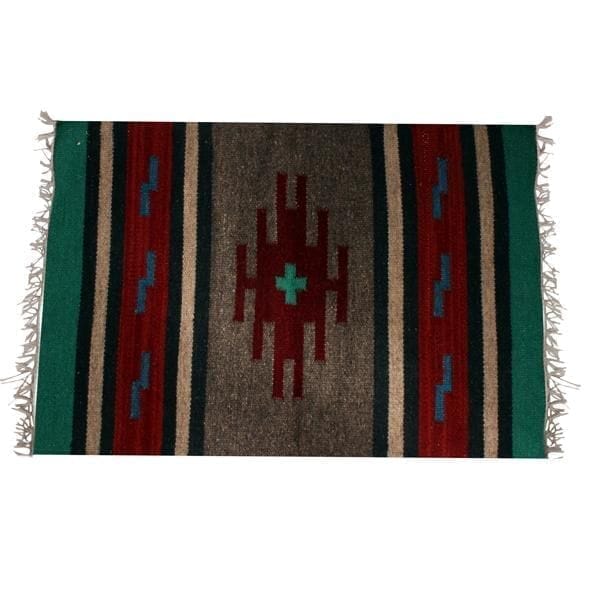 All-Season Area Rug / Carpet / Dhurrie in Wool - "Heaven's Steps": Handwoven by master artisans in Medium Size,6 Squre ft (10067d)